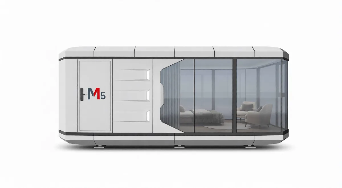 M5 modular granny flat in a landscaped Victorian backyard